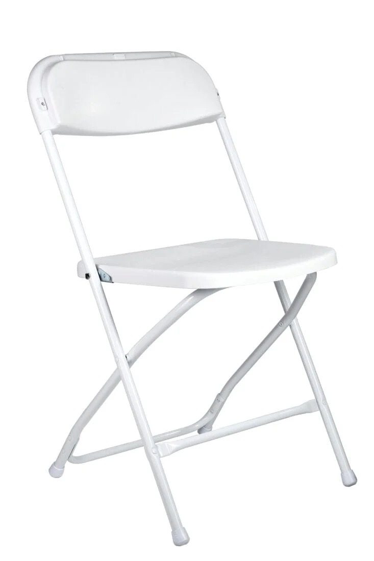 White folding chair